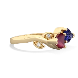 Ruby Floral Elegance 14K Yellow Gold ring R5790