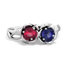 Ruby Rose Garden 14K White Gold ring R5510