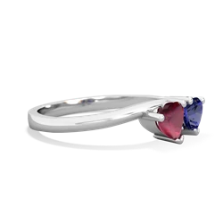 Ruby Sweethearts 14K White Gold ring R5260