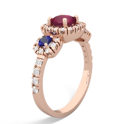 Ruby Regal Halo 14K Rose Gold ring R5350