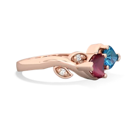 Ruby Floral Elegance 14K Rose Gold ring R5790