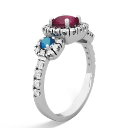 Ruby Regal Halo 14K White Gold ring R5350