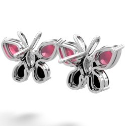 Ruby Butterfly 14K White Gold earrings E2215