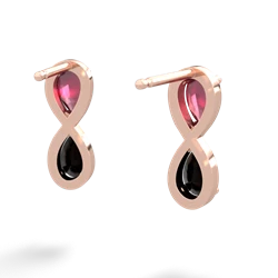 Ruby Infinity 14K Rose Gold earrings E5050