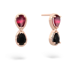 Ruby Infinity 14K Rose Gold earrings E5050