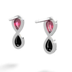 Ruby Infinity 14K White Gold earrings E5050