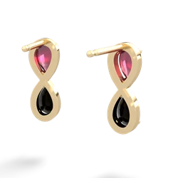 Ruby Infinity 14K Yellow Gold earrings E5050