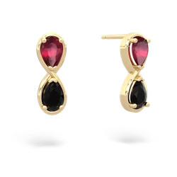 Ruby Infinity 14K Yellow Gold earrings E5050