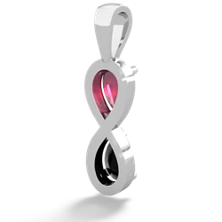 Ruby Infinity 14K White Gold pendant P5050