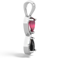 Ruby Infinity 14K White Gold pendant P5050