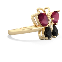 Ruby Butterfly 14K Yellow Gold ring R2215