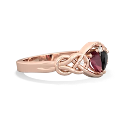 Ruby Celtic Love Knot 14K Rose Gold ring R5420