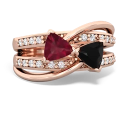 Ruby Bowtie 14K Rose Gold ring R2360