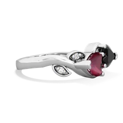 Ruby Floral Elegance 14K White Gold ring R5790