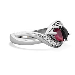 Ruby Summer Winds 14K White Gold ring R5342