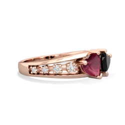 Ruby Heart To Heart 14K Rose Gold ring R3342