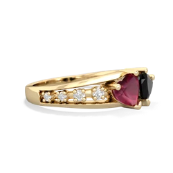 Ruby Heart To Heart 14K Yellow Gold ring R3342