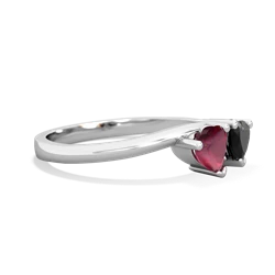 Ruby Sweethearts 14K White Gold ring R5260