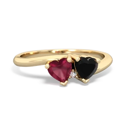 Ruby Sweethearts 14K Yellow Gold ring R5260