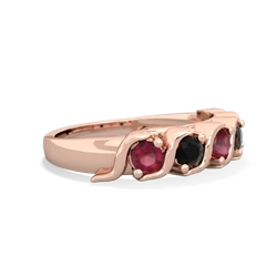 Ruby Anniversary Band 14K Rose Gold ring R2089