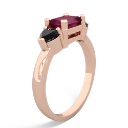 Ruby Three Stone 14K Rose Gold ring R5235