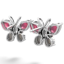 Ruby Butterfly 14K White Gold earrings E2215