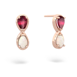 Ruby Infinity 14K Rose Gold earrings E5050