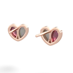 Ruby 'Our Heart' 14K Rose Gold earrings E5072