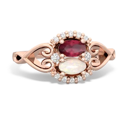 Ruby Love Nest 14K Rose Gold ring R5860