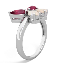 Ruby Butterfly 14K White Gold ring R2215