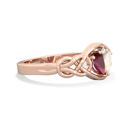 Ruby Celtic Love Knot 14K Rose Gold ring R5420