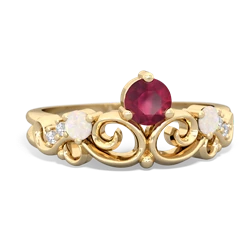 Ruby Crown Keepsake 14K Yellow Gold ring R5740