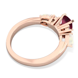 Ruby 6Mm Round Eternal Embrace Engagement 14K Rose Gold ring R2005