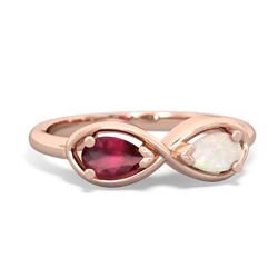 Ruby Infinity 14K Rose Gold ring R5050