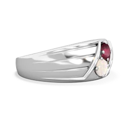 Ruby Men's Streamline 14K White Gold ring R0460