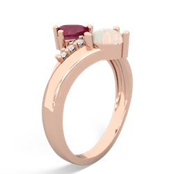 Ruby Heart To Heart 14K Rose Gold ring R2064