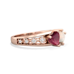 Ruby Heart To Heart 14K Rose Gold ring R3342