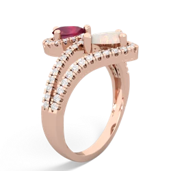 Ruby Diamond Dazzler 14K Rose Gold ring R3000