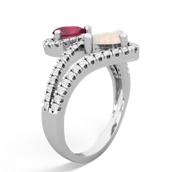 Ruby Diamond Dazzler 14K White Gold ring R3000