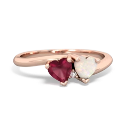 Ruby Sweethearts 14K Rose Gold ring R5260