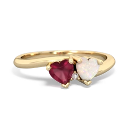 Ruby Sweethearts 14K Yellow Gold ring R5260