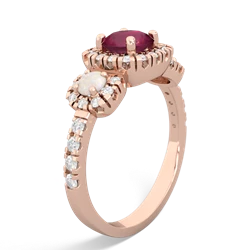 Ruby Regal Halo 14K Rose Gold ring R5350