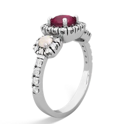 Ruby Regal Halo 14K White Gold ring R5350