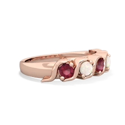 Ruby Anniversary Band 14K Rose Gold ring R2089