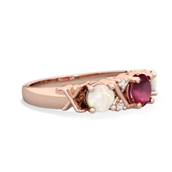 Ruby Hugs And Kisses 14K Rose Gold ring R5016