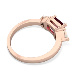 Ruby Three Stone 14K Rose Gold ring R5235