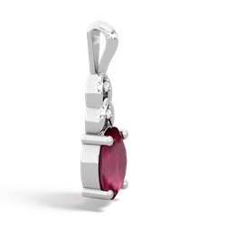 Ruby Links 14K White Gold pendant P4032