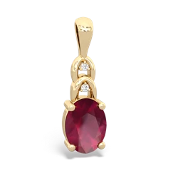 Ruby Links 14K Yellow Gold pendant P4032