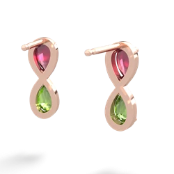 Ruby Infinity 14K Rose Gold earrings E5050