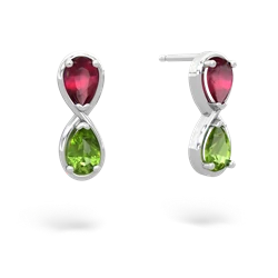 Ruby Infinity 14K White Gold earrings E5050